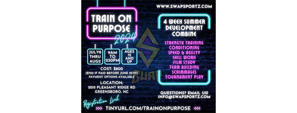 2024 Train On Purpose Summer Development Combine